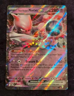 Pokemon TCG Team Rockets Mewtwo EX Double Rare Card 081/182 Destined Rivals - Image 3