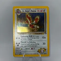 Lt. Surge’s Fearow 7/132 Holo Rare Gym Heroes Pokemon Card WOTC Near Mint - Image 4