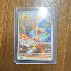 Pokemon Minun Illustration Rare Holo 194/182 SV04 Paradox Rift Ability Card - Image 1