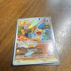 Pokemon Minun Illustration Rare Holo 194/182 SV04 Paradox Rift Ability Card - Image 3