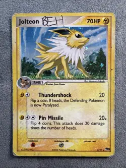 ⚡Jolteon 3/17 MP POP Series 3 Cosmos Holo 2006 Pokemon Card - Image 1