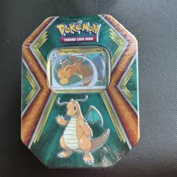 Pokemon Dragonite Metal Tin Dragon Tin Pokemon Trading Card Game Storage - Image 1