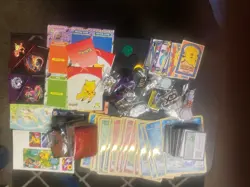 Pokemon Topps Cards lot and Pokemon TCG accessories and code card lot - Image 1