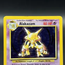 Pokemon TCG Alakazam Base Set Holo Card 1/102 Unlimited Rare - Image 2