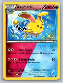 Azumarill 77/114 Steam Siege Uncommon Pokemon TCG Fairy Type Stage 1 Card - Image 1
