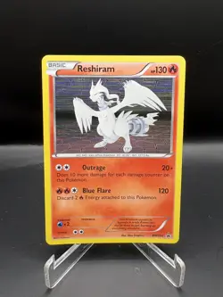 Pokemon TCG Reshiram BW004 - English Black & White Black Star Promo Holo Card LP - Image 1