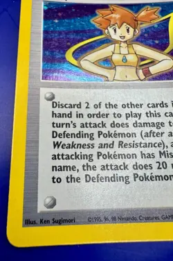 Pokemon TCG Misty Trainer Card Gym Heroes 18/132 Holo Rare 2000 NM - Image 3