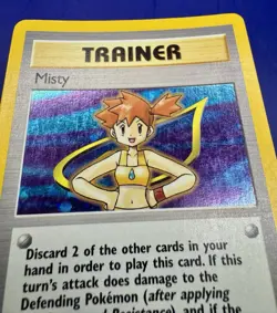 Pokemon TCG Misty Trainer Card Gym Heroes 18/132 Holo Rare 2000 NM - Image 4