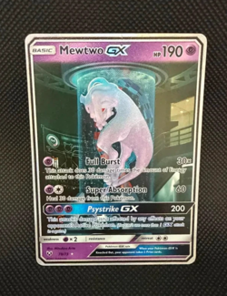 Mewtwo GX Shining Legends 78/73 - Holo Rare Full Art Secret Card - Pokemon TCG - Image 1