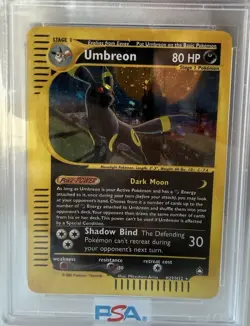 Pokemon Card TCG Umbreon H29/H32 Holo Aquapolis NM PSA 7 EReader Mint Swirl Wotc - Image 2