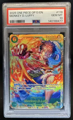 2025 One Piece Carrying On His Will Monkey D. Luffy Special Card OP13-118 PSA 10 - Image 1