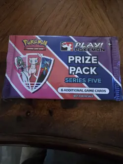 Pokemon TCG Prize Pack Series Five Sealed Pack Mew Gardevoir Incineroar 6 Cards - Image 1