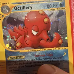 Pokemon TCG Aquapolis Octillery Rare Holo Card WOTC H20/H32 LP - Image 5