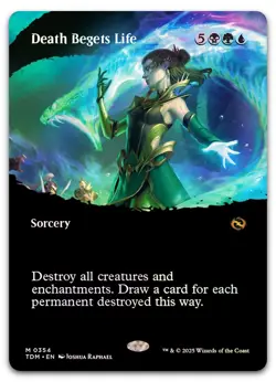 Death Begets Life (Borderless) #354 (Foil) (NM) Tarkir Dragonstorm TDM Magic MTG - Image 1