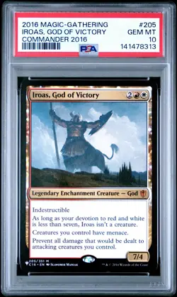 2016 MTG COMMANDER 2016 #205 IROAS, GOD OF VICTORY PSA 10 - Image 1