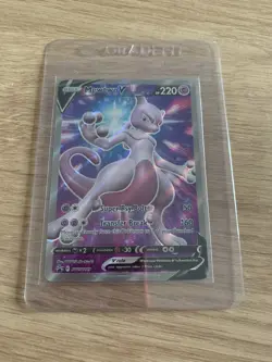 Pokemon TCG Black Star Promo Mewtwo v Full Art Holo Card SWSH229 - Image 1