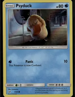 Psyduck Holo Common Common Detective Pikachu 7/18 Water Holo Pokemon Card - Image 1