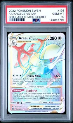 2022 POKEMON SWORD & SHIELD BRILLIANT STARS SECRET FULL ART/ARCEUS VSTAR PSA 10 - Image 1
