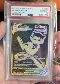 Pokemon 2022 Mew VMAX TG30/TG30 Full Art Lost Origin GEM MINT PSA 10 - Image 1