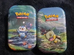 POKEMON TCG SINNOH STARS MINI TIN TURTWIG And PIPLUP Lot Of 2 - Image 1