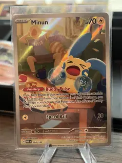 Pokemon TCG Minun 194/182 Full-Art Holo Secret Rare Lightning Lightly Played - Image 1