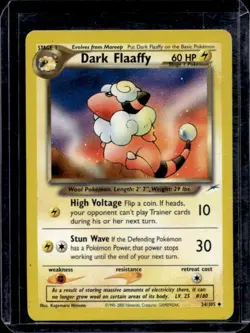 2002 Pokemon Neo Destiny Dark Flaaffy #34/105 - Image 1