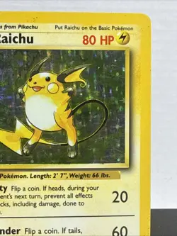Pokemon Raichu Base Set Holo Rare Stage 1 80 HP 14/102 Wizards Pokemon TCG Card - Image 5
