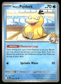2025 Scarlet & Violet Series - Destined Rivals Misty's Psyduck Uncommon #45 - Image 1