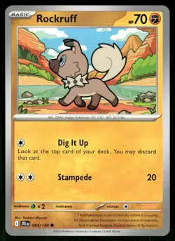 2025 Scarlet & Violet Series - Journey Together Rockruff Common #84 - Image 1