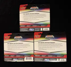 Pokemon Prismatic Evolutions Tech Sticker Collection 3 Pack Sylveon Leafeon - Image 2