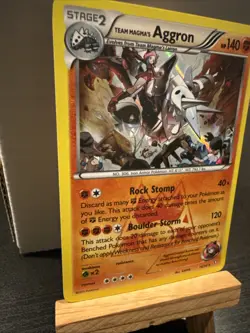 Pokemon Aggron 14/34 Holo Rare Card Team Magma's Double Crisis 2015 - Image 2