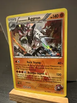 Pokemon Aggron 14/34 Holo Rare Card Team Magma's Double Crisis 2015 - Image 3