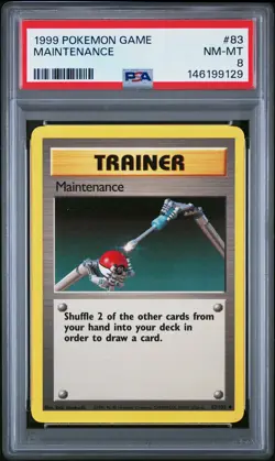 1999 POKEMON BASE SET UNLIMITED #83 MAINTENANCE PSA 8 - Image 1