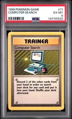 1999 POKEMON BASE SET UNLIMITED#71 COMPUTER SEARCH PSA 6 - Image 1