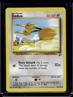 2000 Pokemon Set 2 Doduo #72/130 - Image 1