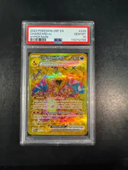 2023 POKEMON OBF EN-OBSIDIAN FLAMES HYPER RARE #228 CHARIZARD EX PSA 10 - Image 1