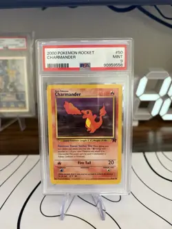 PSA 9 MINT 2000 POKEMON ROCKET CHARMANDER 50/82 - Image 1
