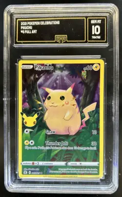 2021 Pokemon SWSH Celebrations Pikachu Holo #005/025 GMA 10 - Image 1