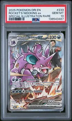 Graded Pokemon - Team Rocket's Nidoking ex (233/182) Destined Rivals PSA 10 - Image 1