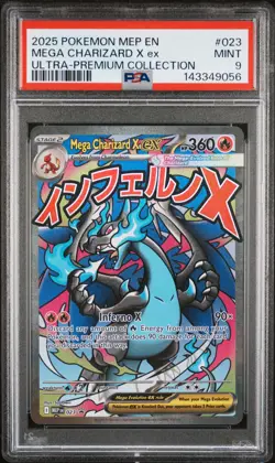 2025 POKEMON MEP ULTRA-PREMIUM COLLECTION #023 MEGA CHARIZARD X EX PSA 9 - Image 1