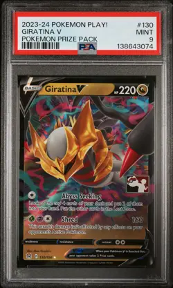 2023-2024 POKEMON PLAY! POKEMON PRIZE PACK #130 GIRATINA V PSA 9 - Image 1