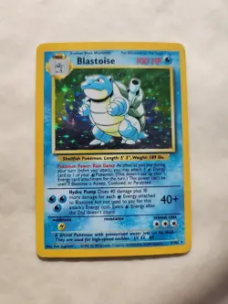 Pokemon Blastoise 2/102 Holo Rare Original Great condition!! Ships Today! - Image 1