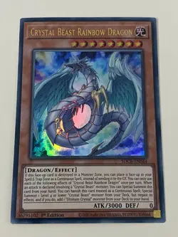 Yugioh Crystal Beast Set Sapphire Pegasus Ultimate Rainbow Dragon - Free Holo P - Image 3