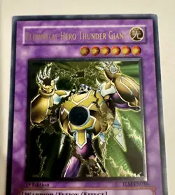 Yugioh Elemental Hero Thunder Giant TLM-EN036 1st Edition Ultimate Rare LP - Image 2