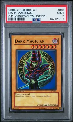 2004 SYE YU-GI-OH! STARTER DECK YUGI EVOLUTION 1ST ED #001 DARK MAGICIAN PSA 9 - Image 1