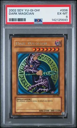 2002 YU-GI-OH! STARTER DECK: YUGI #006 DARK MAGICIAN PSA 6 - Image 1