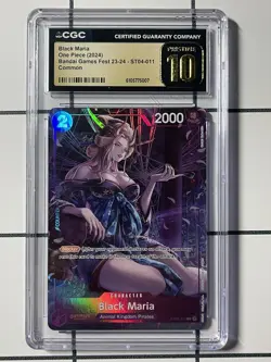 2024 ONE PIECE CCG BLACK MARIA BANDAI GAMES FEST ST04-011 CGC 10 PRISTINE - Image 1
