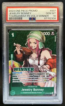 2025 One Piece The Best Vol. 2 Jewelry Bonney Promo #ST02-007 PSA 10 GEM MINT - Image 1