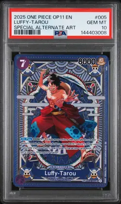 2025 One Piece OP11 En Luffy Tarou Special Alternate Art #005 PSA 10 Gem Mint - Image 1