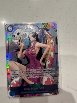 Bandai One Piece CCG Boa Hancock OP07-051 Super Rare Foil Parallel Manga - Image 1